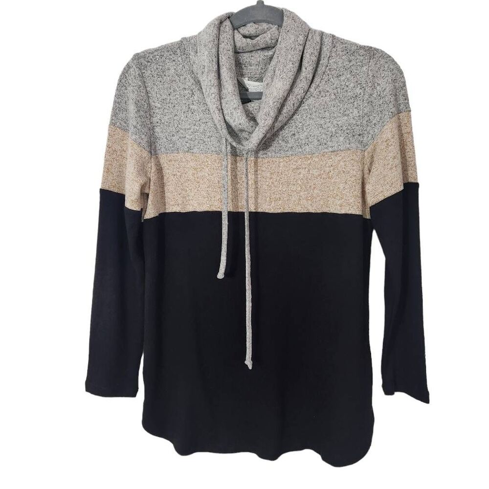 Market & Spruce Colorblock Sweater NWT Size XS Petite Striped Sweater